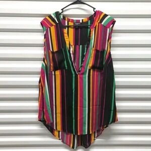 Boho Festival Torrid Harper Multicolor Striped Tunic Blouse Size 2X‎ 18/20